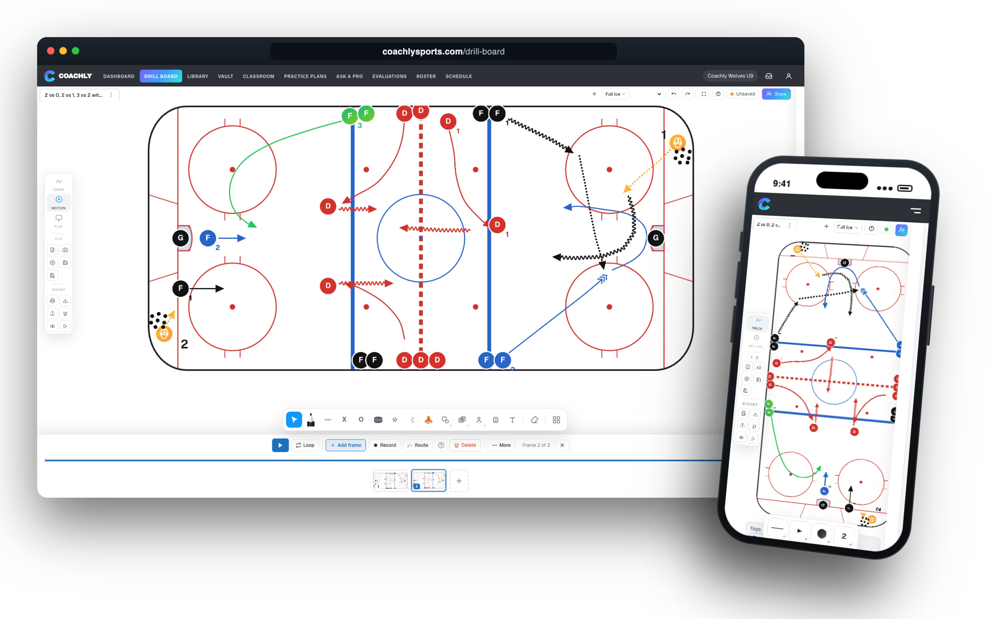 Coachly Draw it on desktop and iPhone