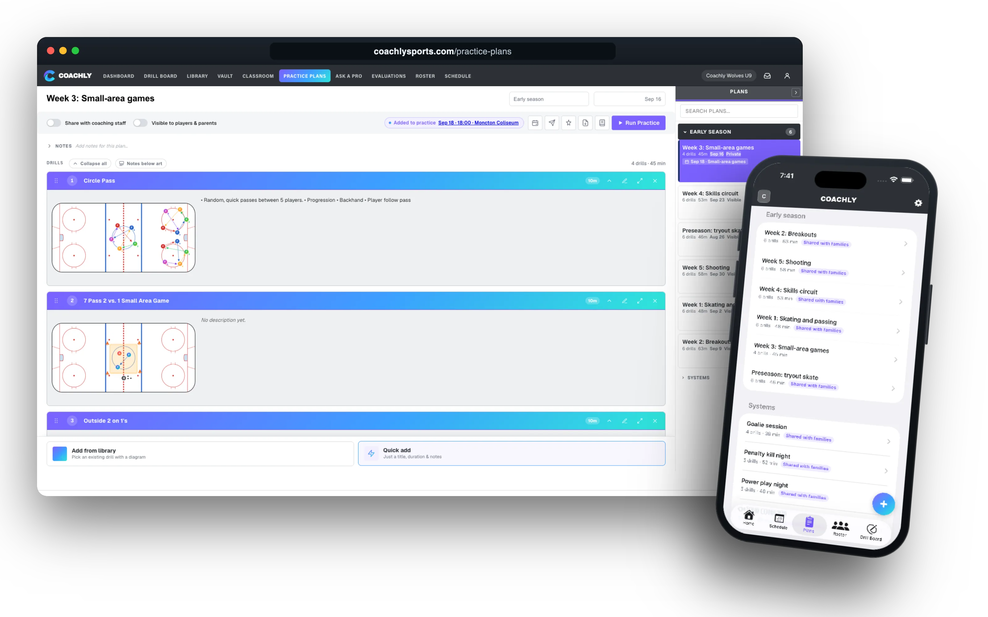 Coachly Plan it on desktop and iPhone