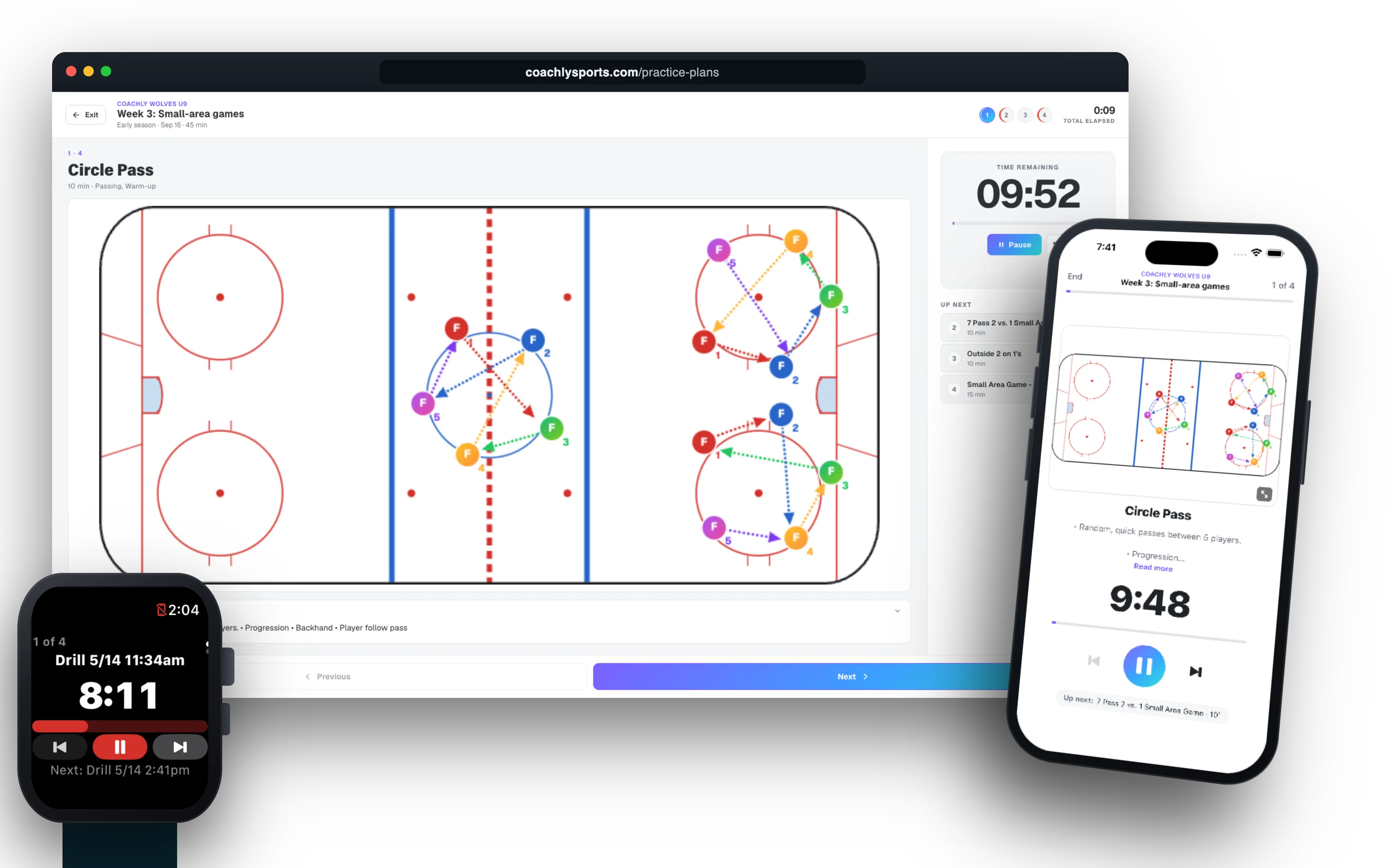 Coachly Run it on desktop, iPhone and Apple Watch